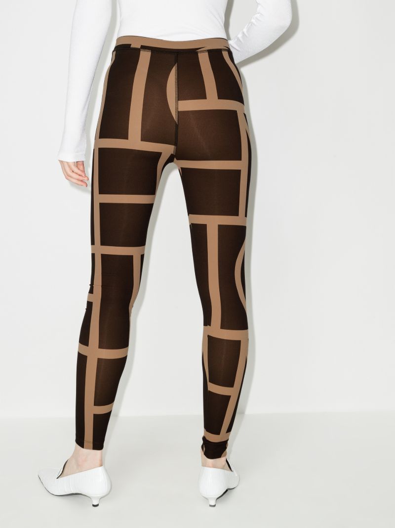 Brown High Waist Monogram Leggings