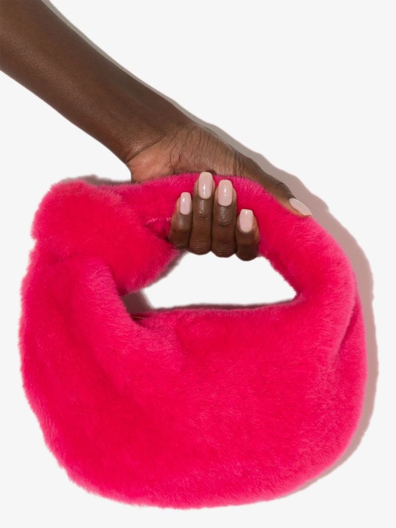 Pink the Mini Jodie Shearling Clutch Bag