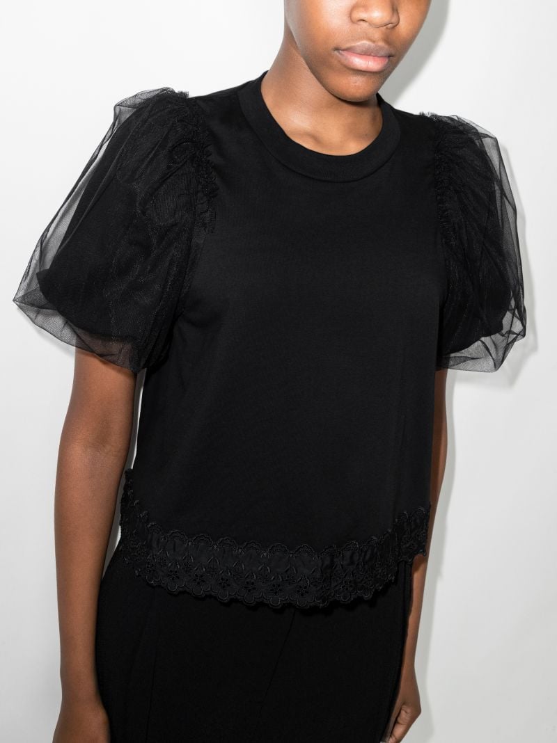 Puff Sleeve Cotton T-shirt