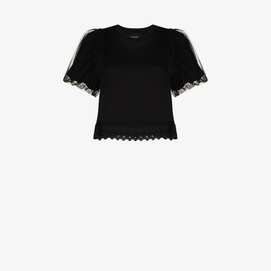 Puff Sleeve Cotton T-shirt