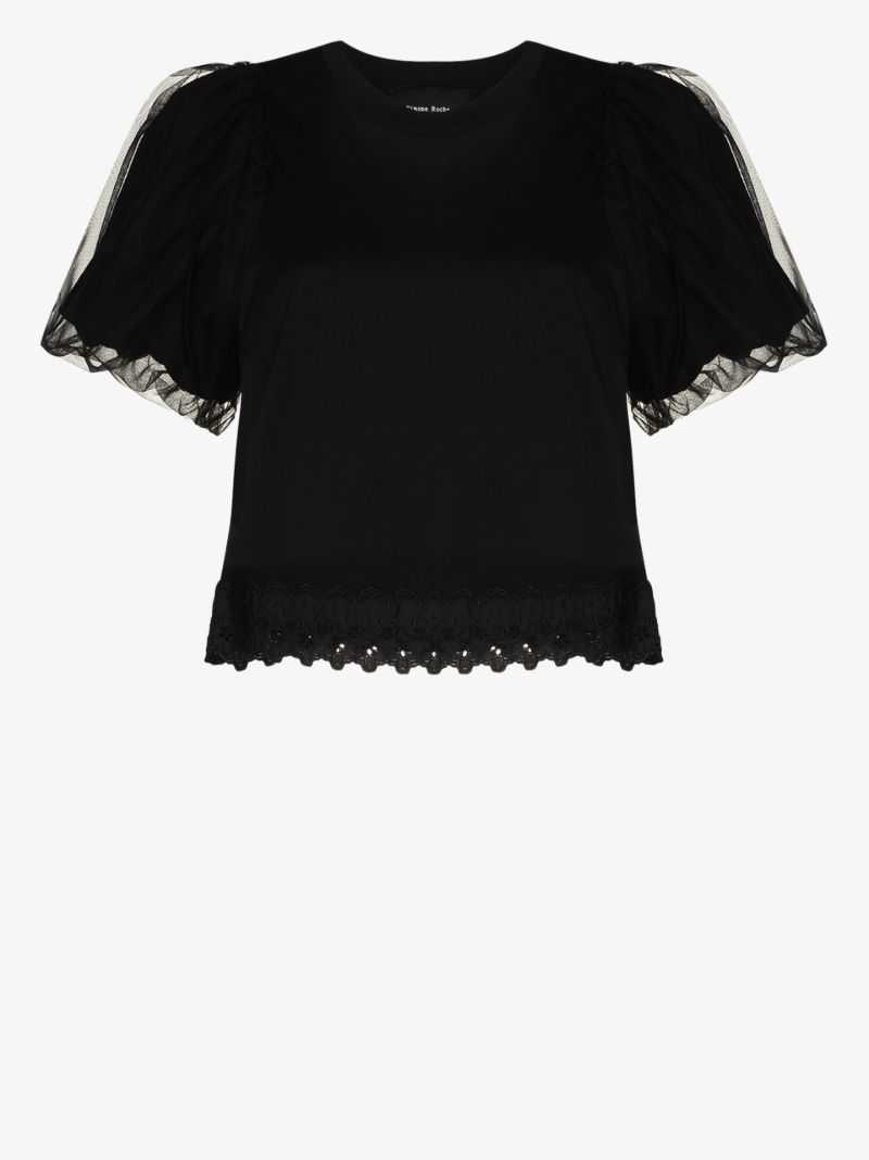 Puff Sleeve Cotton T-shirt