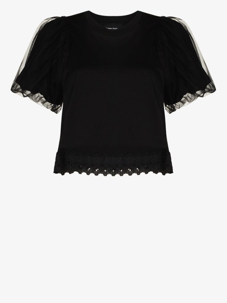 Puff Sleeve Cotton T-shirt