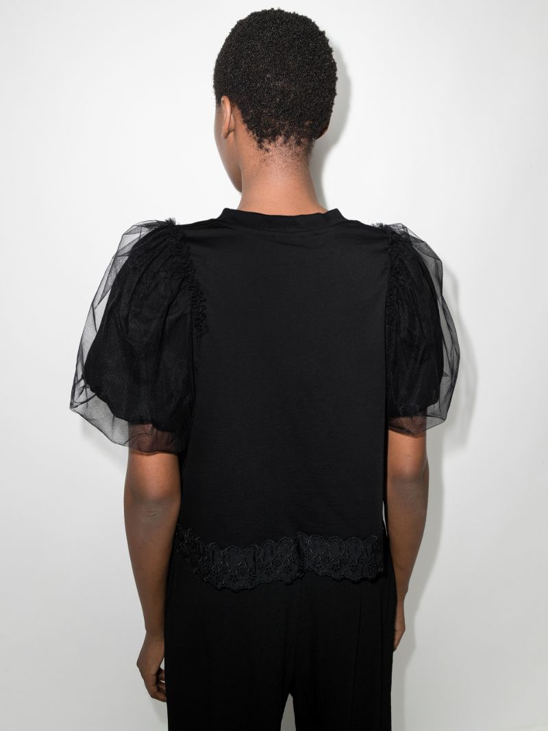 Puff Sleeve Cotton T-shirt