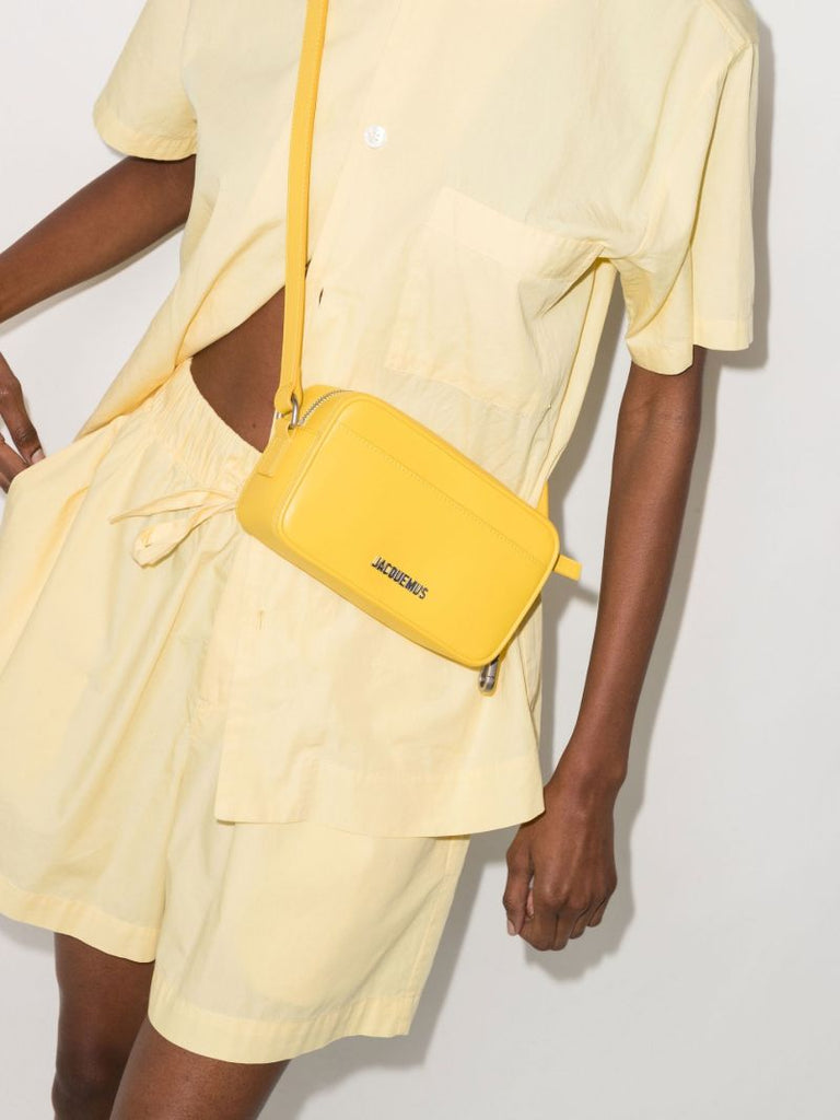 Yellow Le Baneto Leather Cross Body Bag