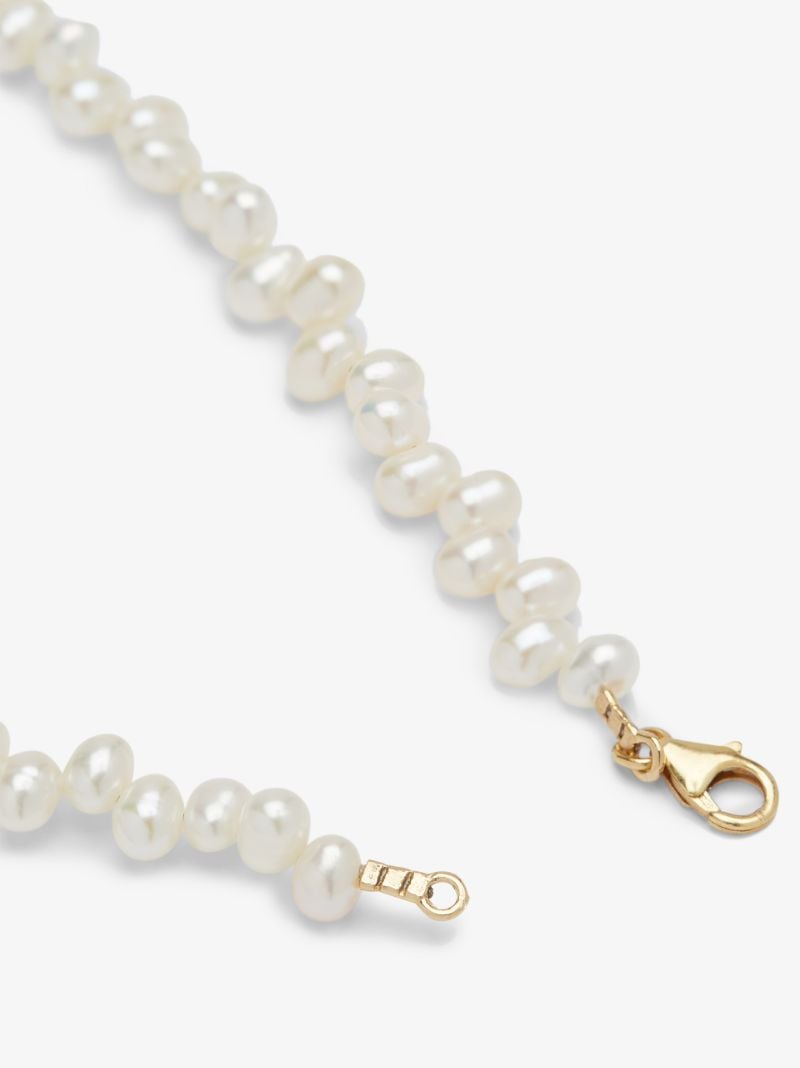 Gold-plated the Calliope Pearl Choker Necklace