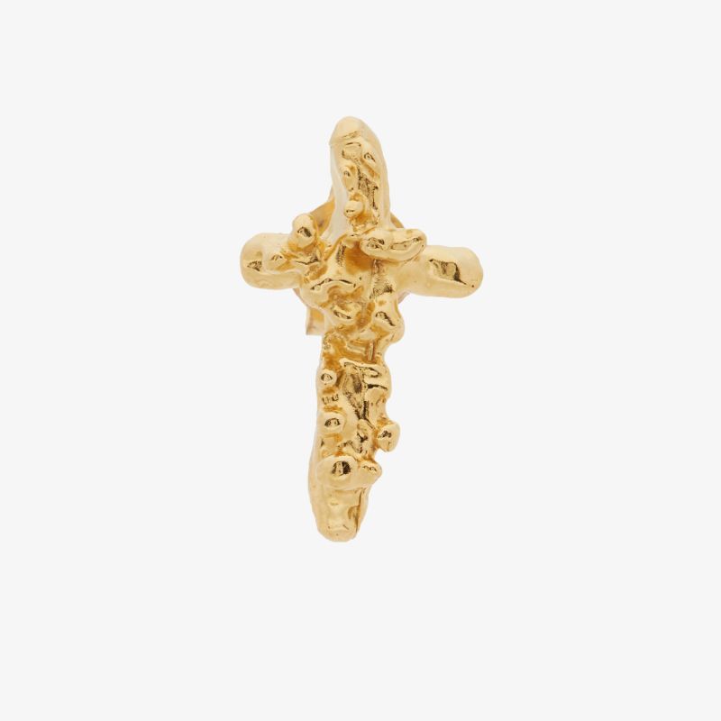 Gold-plated the Gilded Dagger Single Stud Earring