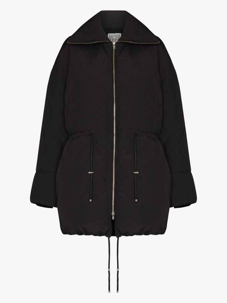 Drawstring Waist Padded Coat