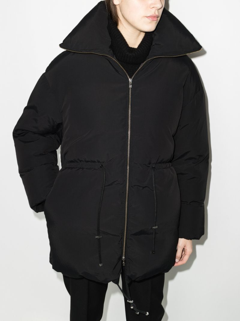 Drawstring Waist Padded Coat