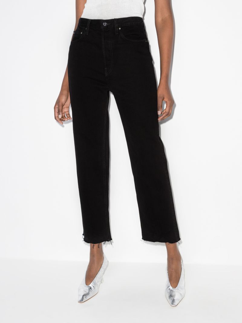 Cropped Straight Leg Jeans