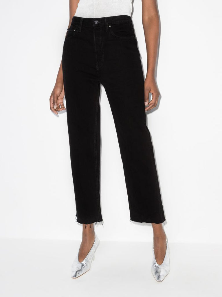 Cropped Straight Leg Jeans