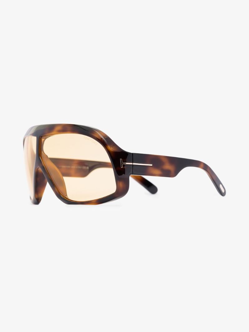 Brown Cassius Mask Sunglasses