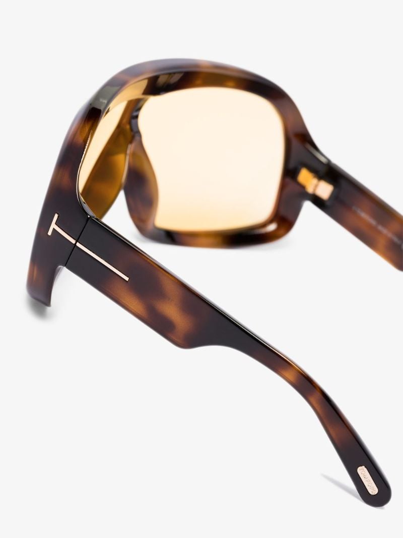 Brown Cassius Mask Sunglasses