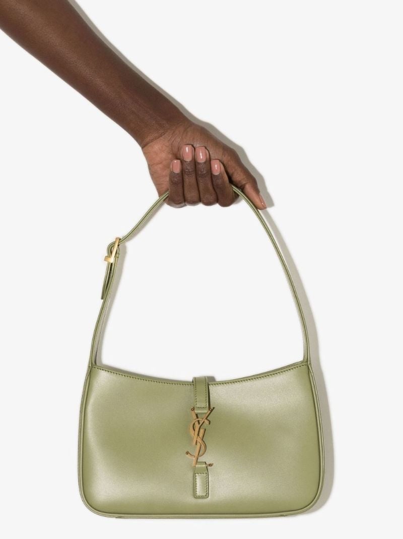 Green  Le 5 Ã_x0083_â_x0082_¬ 7 Leather Shoulder Bag
