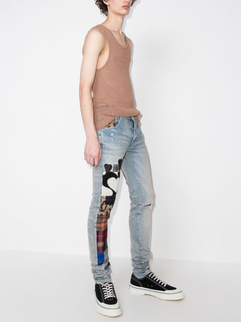 Patchwork Skinny Jeans