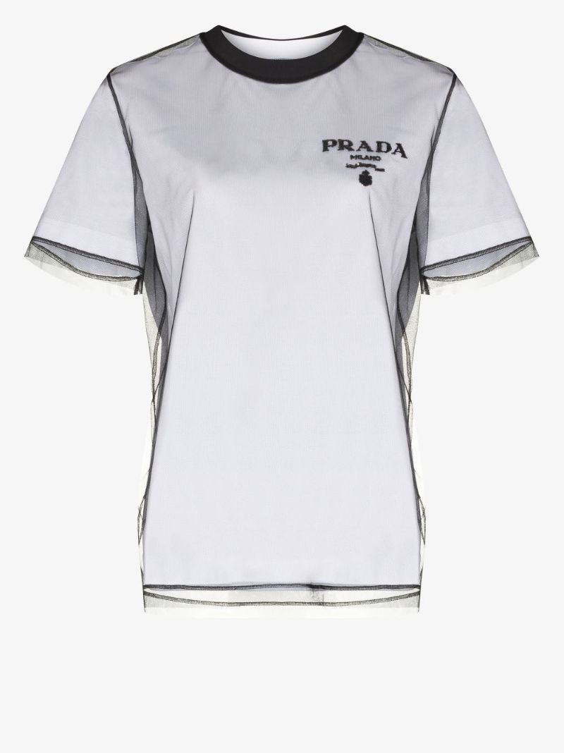 Tulle Overlay Logo T-shirt