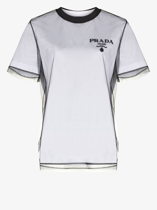 Tulle Overlay Logo T-shirt