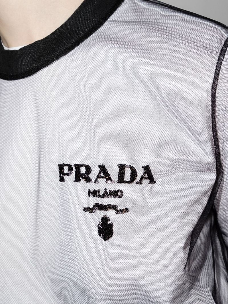 Tulle Overlay Logo T-shirt