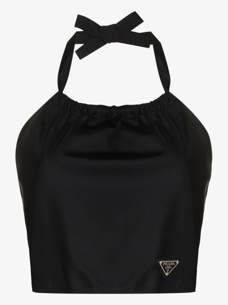 Re-nylon Logo Halterneck Top