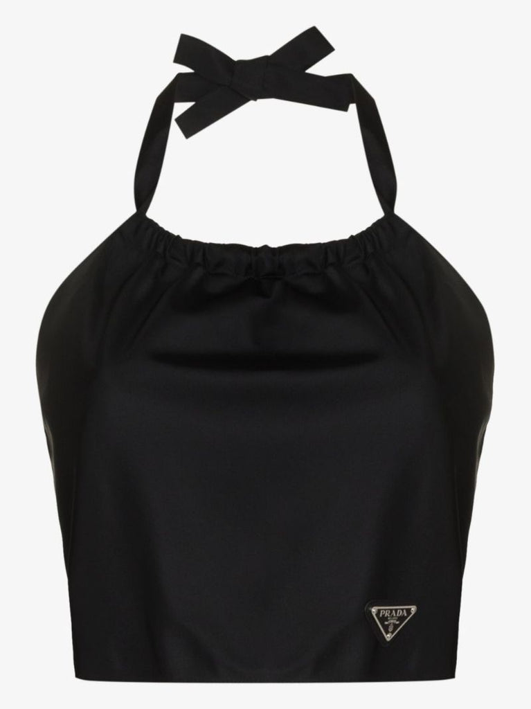 Re-nylon Logo Halterneck Top