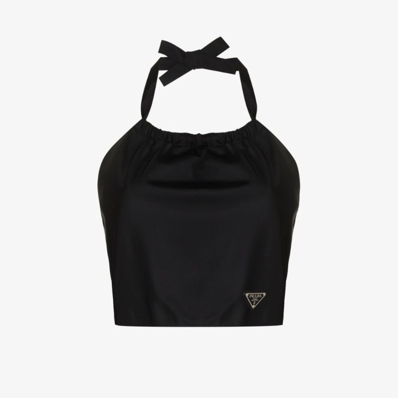 Re-nylon Logo Halterneck Top