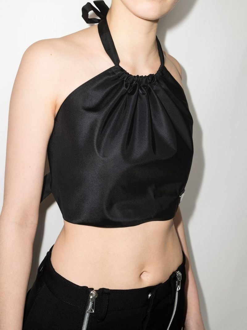 Re-nylon Logo Halterneck Top