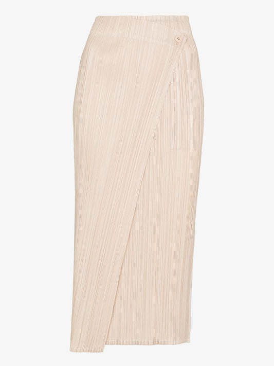 PlissÃ_x0083_Â© Wrap Midi Skirt