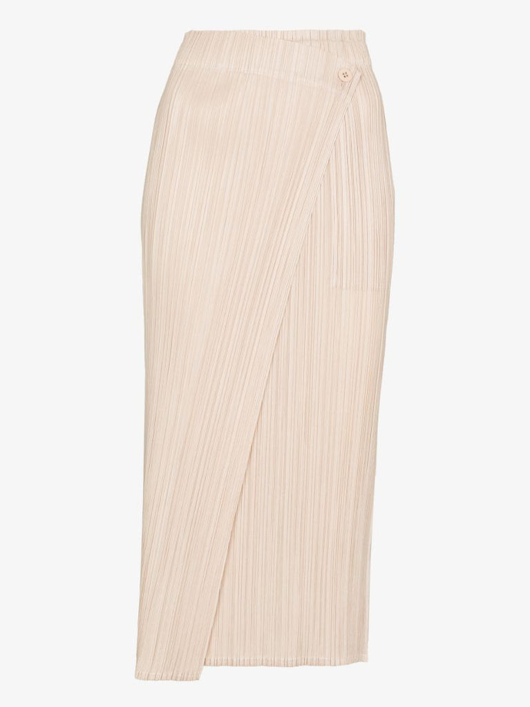 PlissÃ_x0083_Â© Wrap Midi Skirt