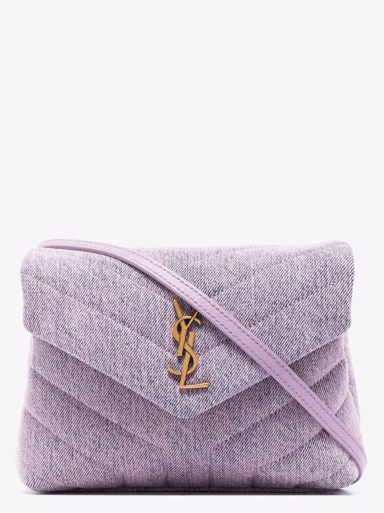 Purple Loulou Toy Denim Shoulder Bag
