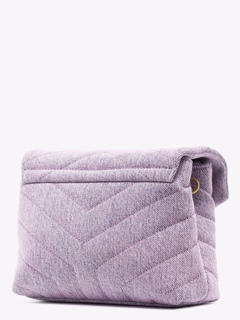 Purple Loulou Toy Denim Shoulder Bag