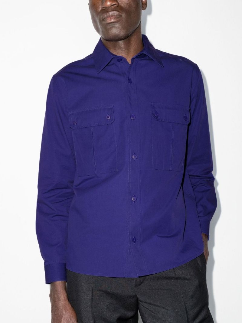 Purple Cotton Shirt Jacket