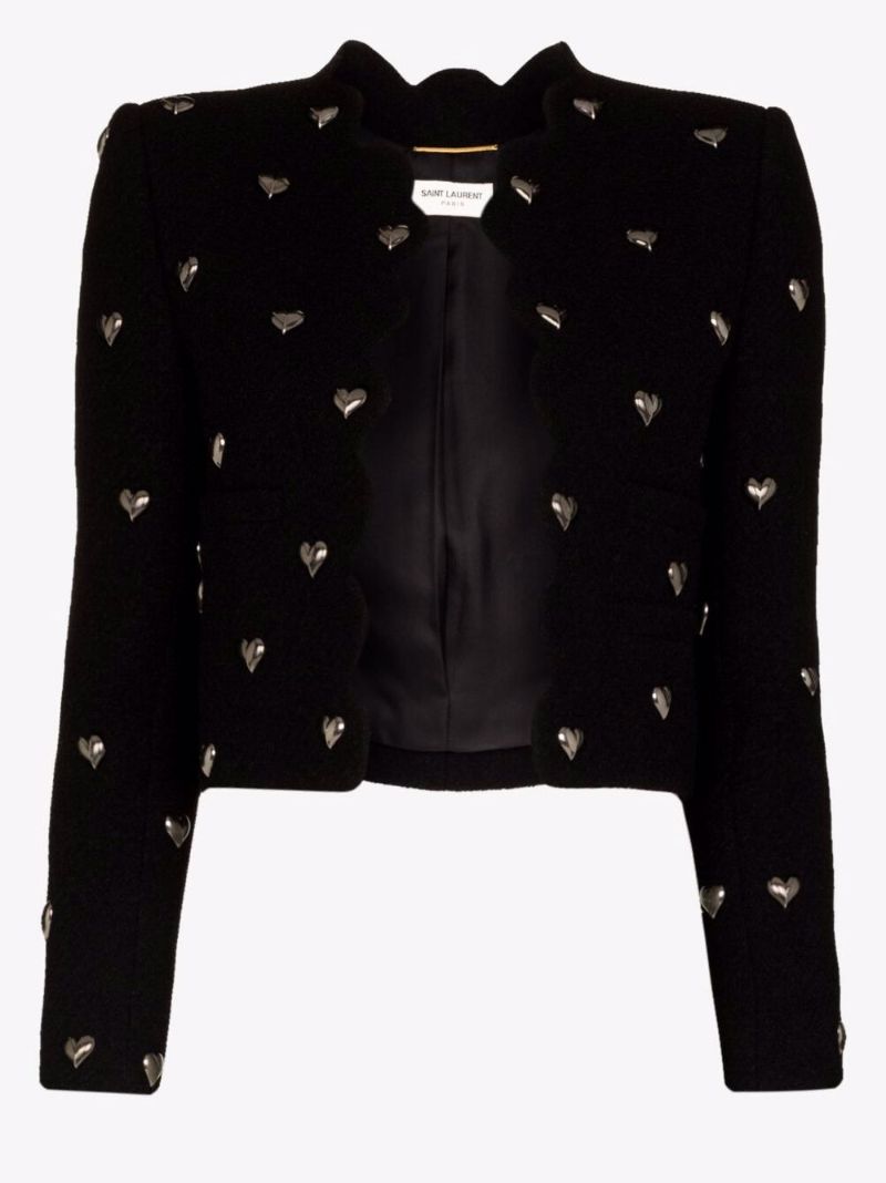 Heart Scalloped Wool Jacket