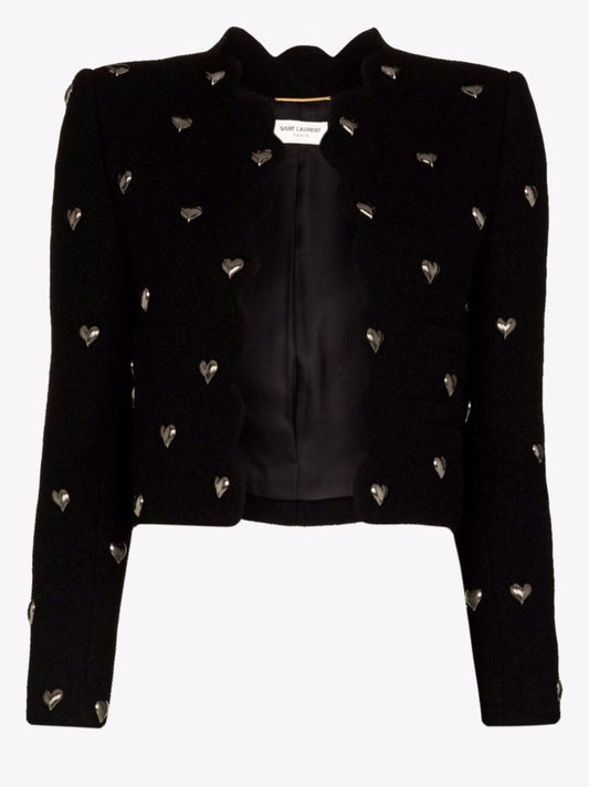 Heart Scalloped Wool Jacket