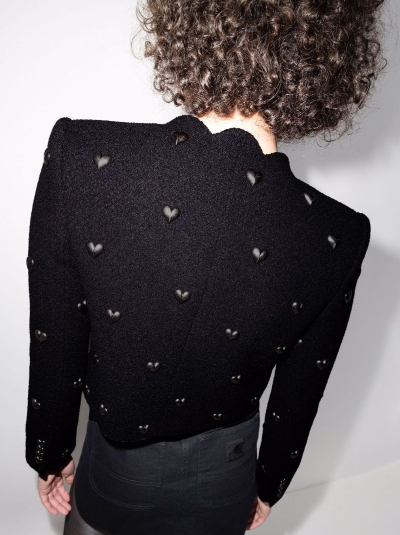 Heart Scalloped Wool Jacket