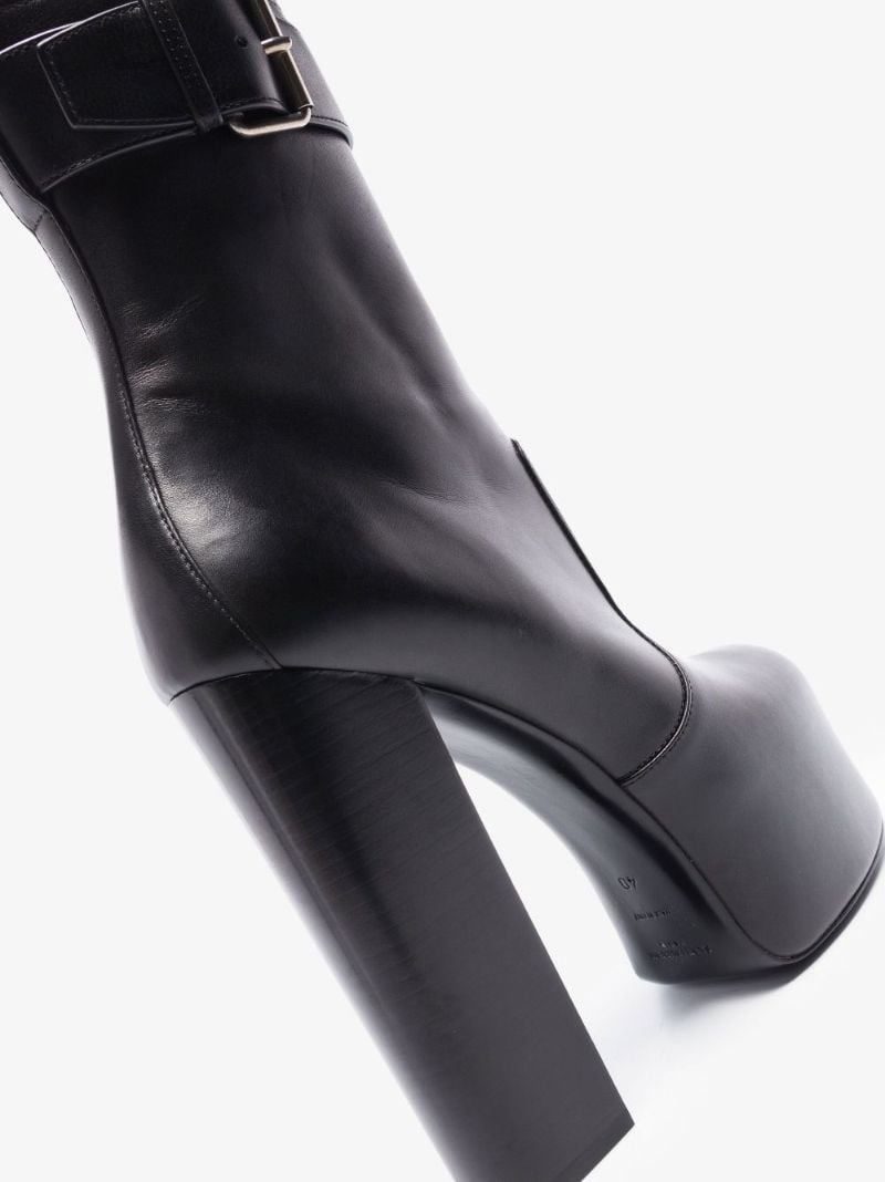 Black Mina 95 Leather Ankle Boots