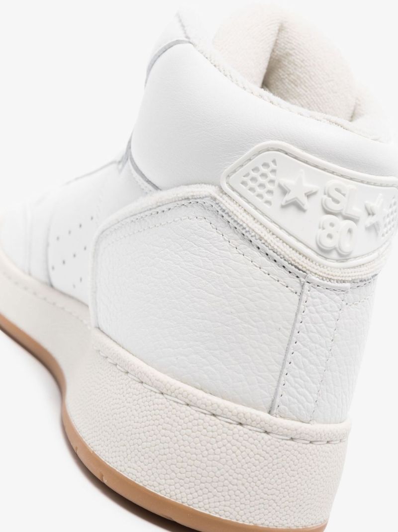 White Jeff High-top Leather Sneakers