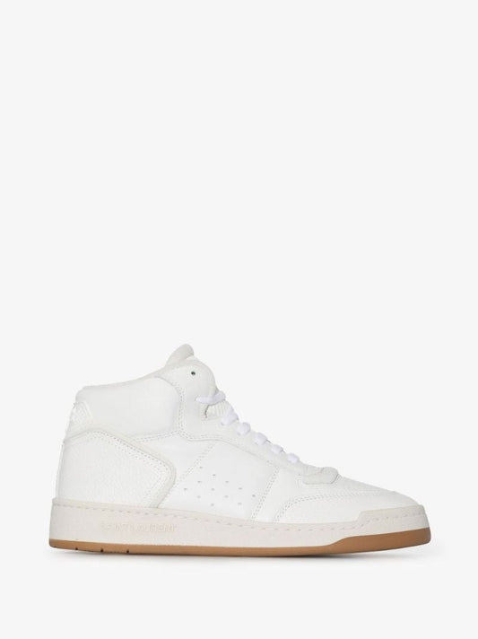 White Jeff High-top Leather Sneakers