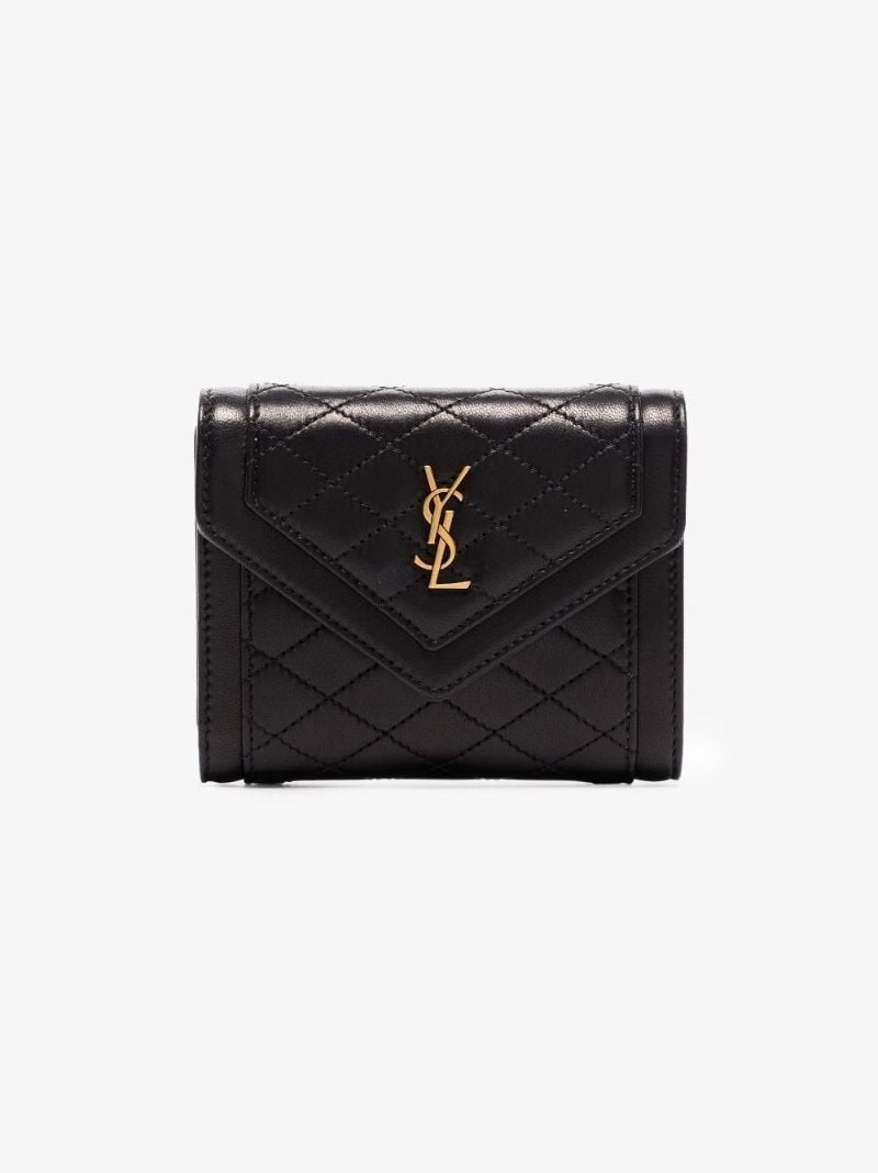Black Gaby Quilted Leather Wallet