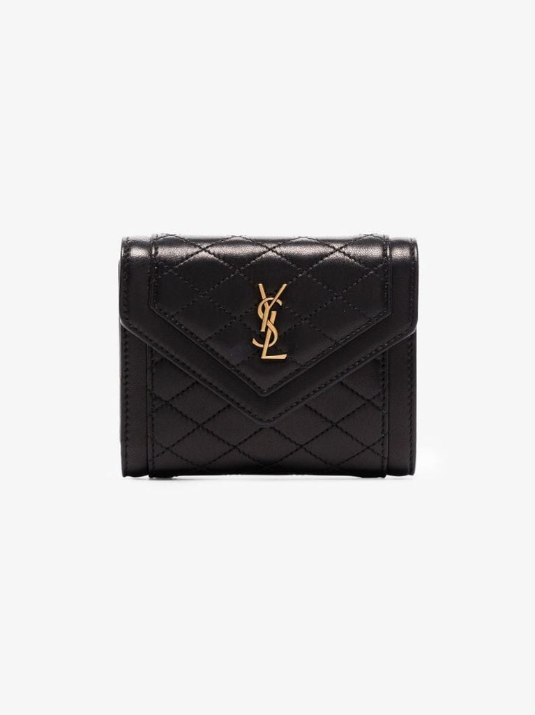 Black Gaby Quilted Leather Wallet