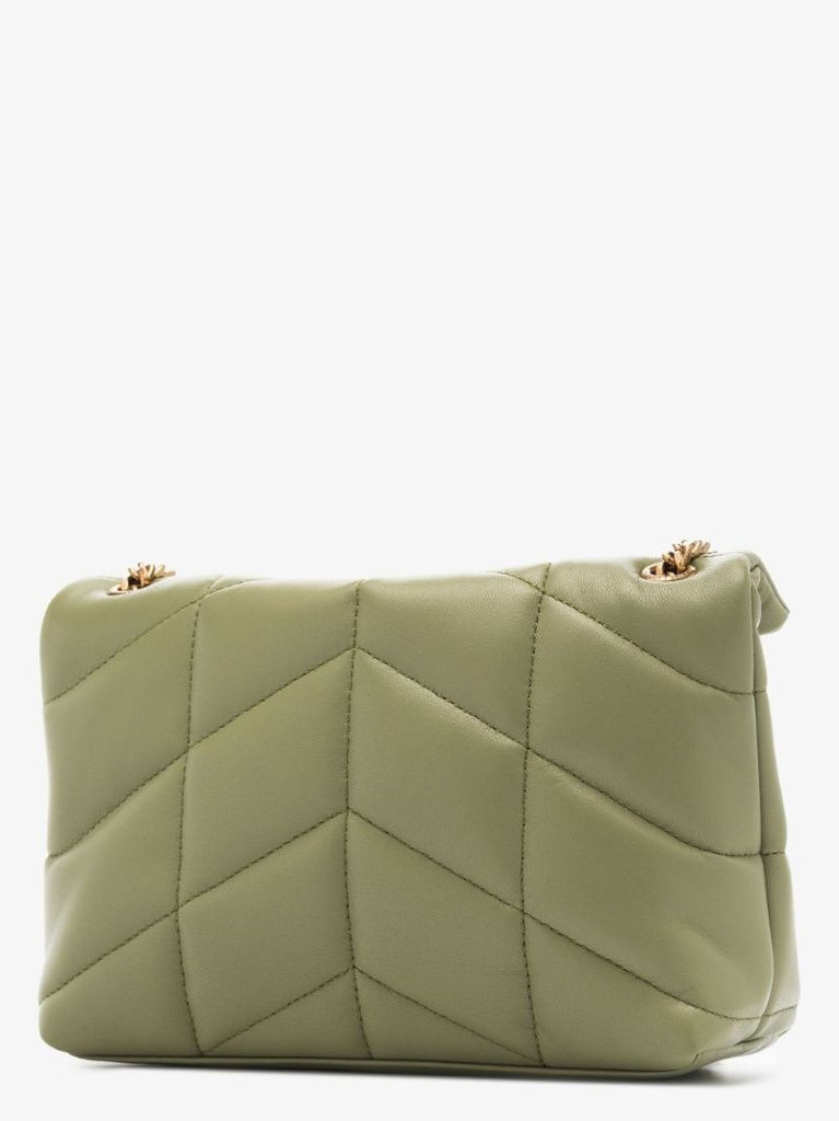 Green Puffer Toy Leather Shoulder Bag
