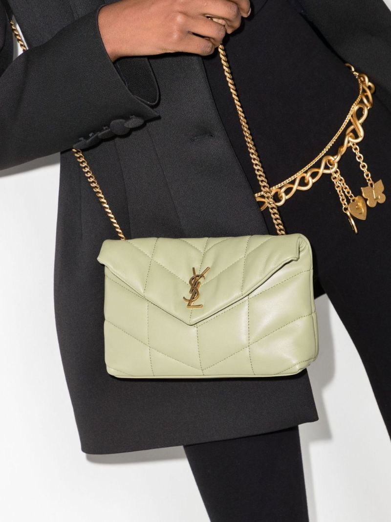Green Puffer Toy Leather Shoulder Bag