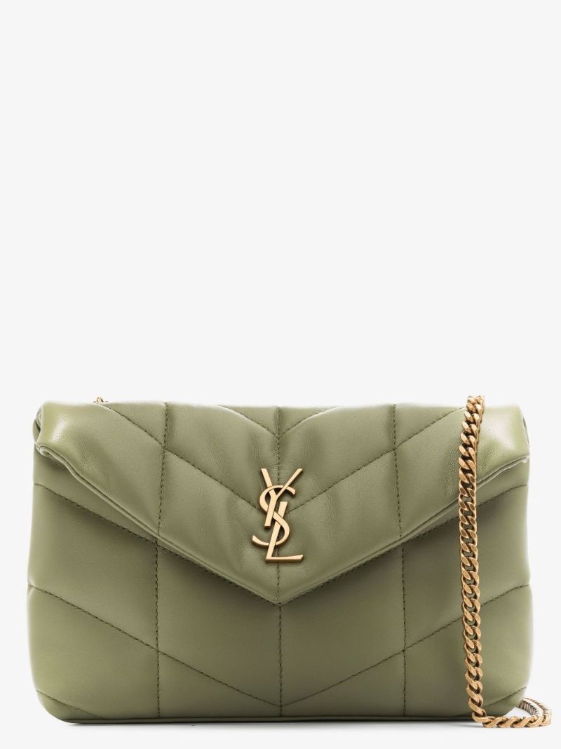 Green Puffer Toy Leather Shoulder Bag