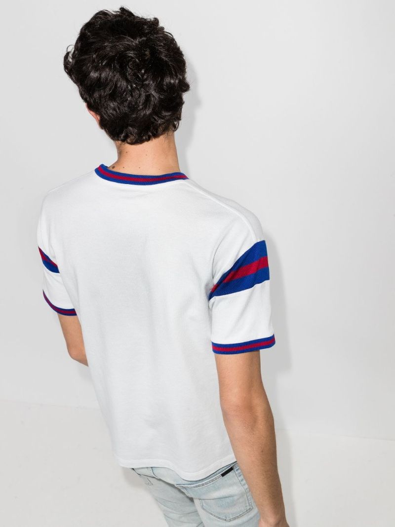 White Logo Print Cotton T-shirt