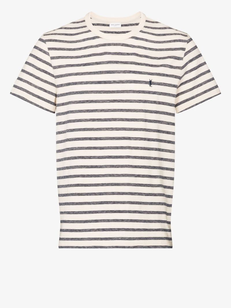Logo Striped Cotton T-shirt