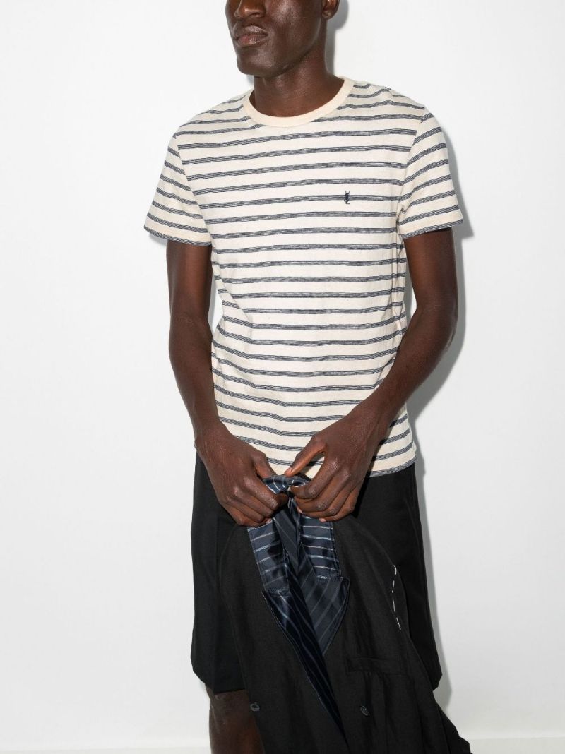 Logo Striped Cotton T-shirt