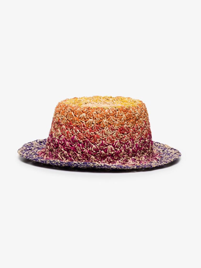 Multicoloured Positano OmbrÃ_x0083_Â© Straw Bucket Hat