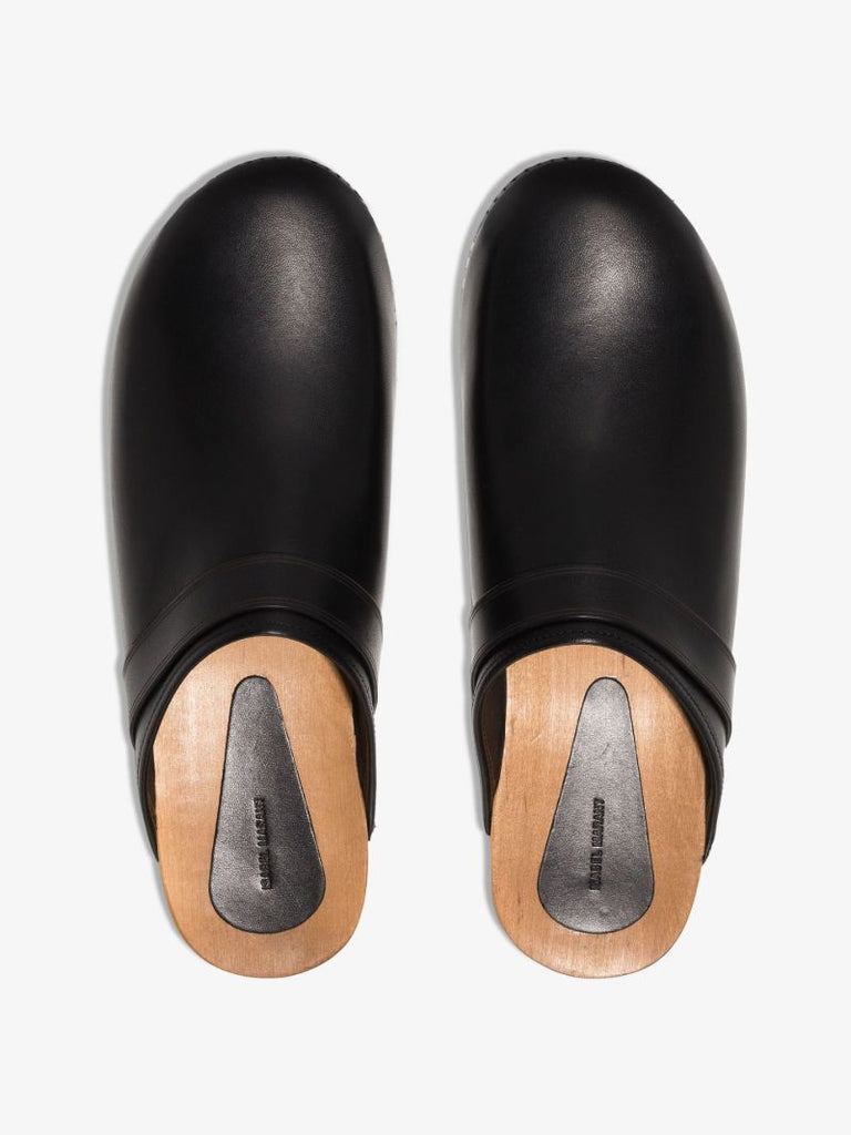Black Thalie Leather Clogs