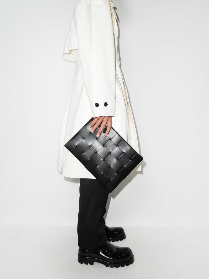 Black Large Leather Pouch