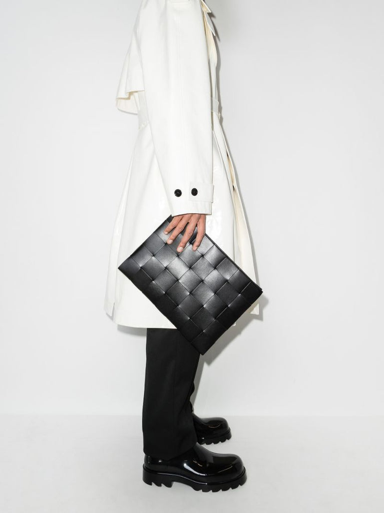 Black Large Leather Pouch