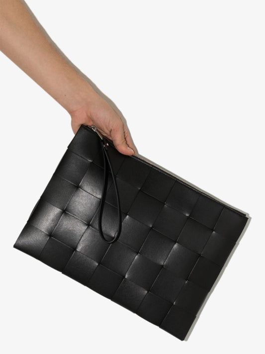 Black Large Leather Pouch