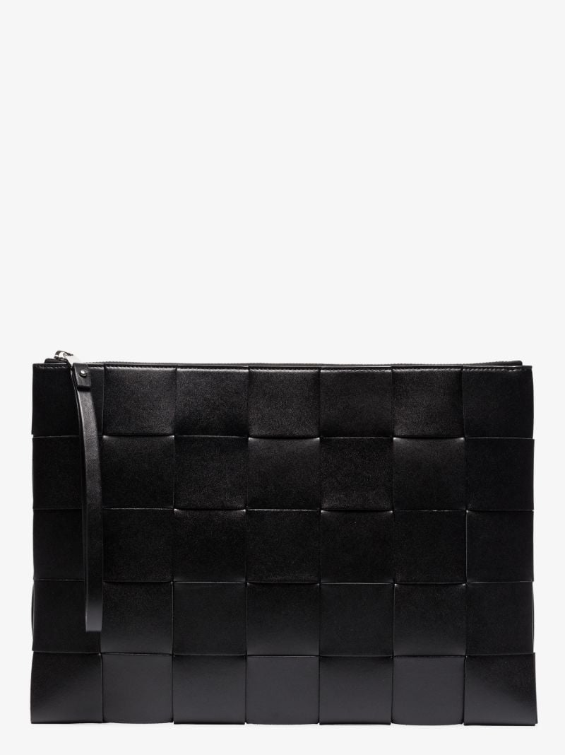 Black Large Leather Pouch